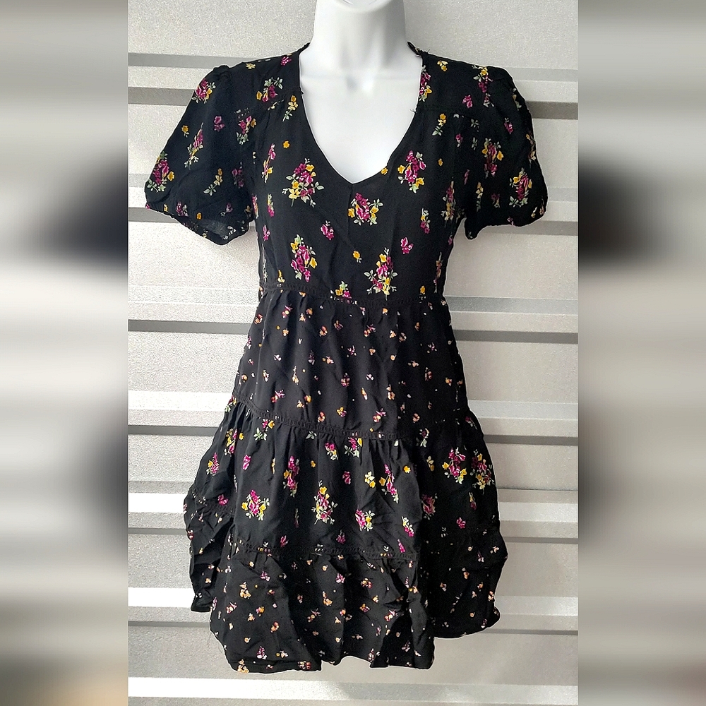Wild Fable Black Floral Dress